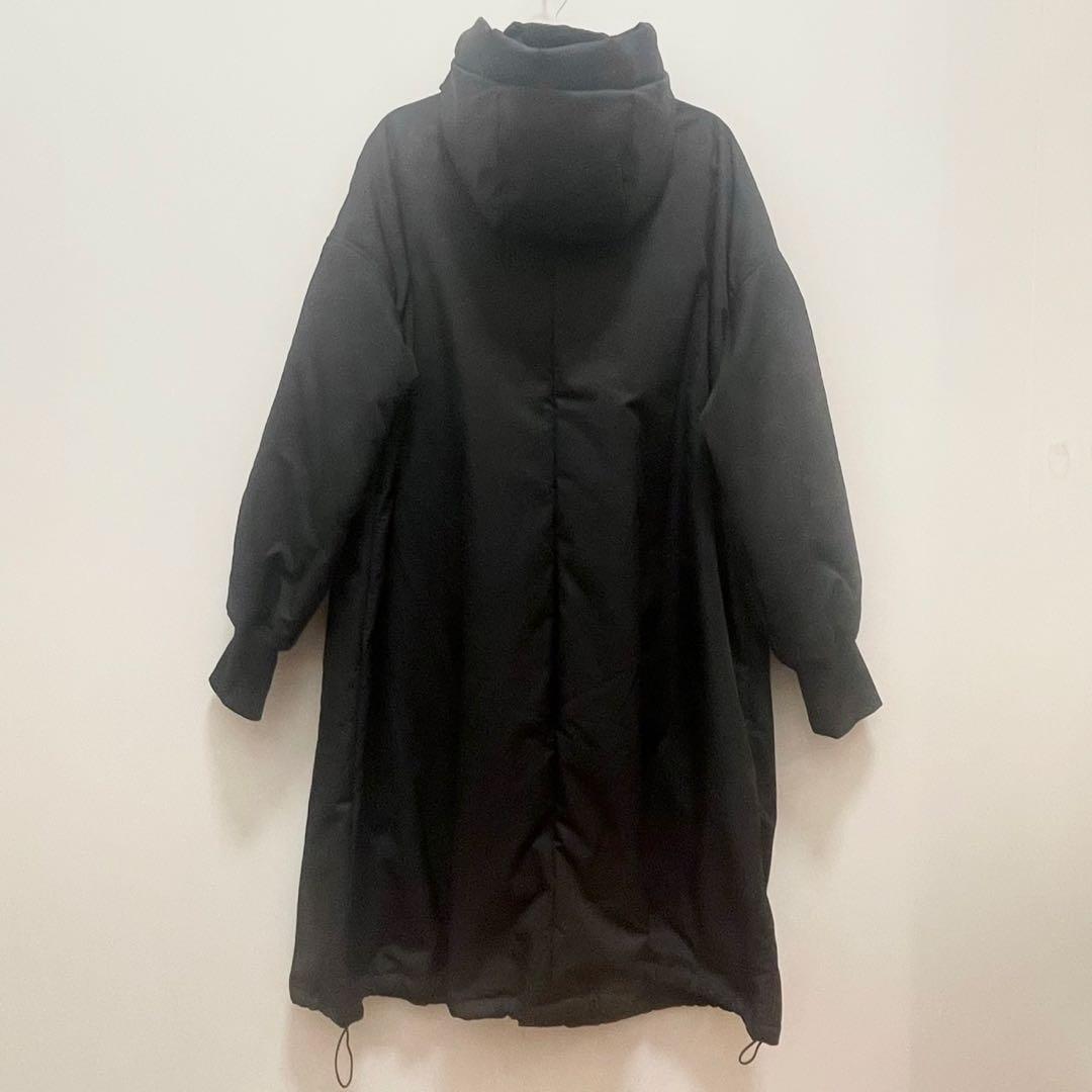 美品 antiqua アンティカ ブラック 中綿 ロングコート 冬