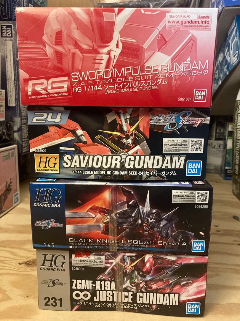 ガンプラhg まとめ売りインフィニットジャスティス　セイバーガンダムインパルス等 HG ZGMF-X19A インフィニットジャスティスガンダム まとめ - ガンプラ