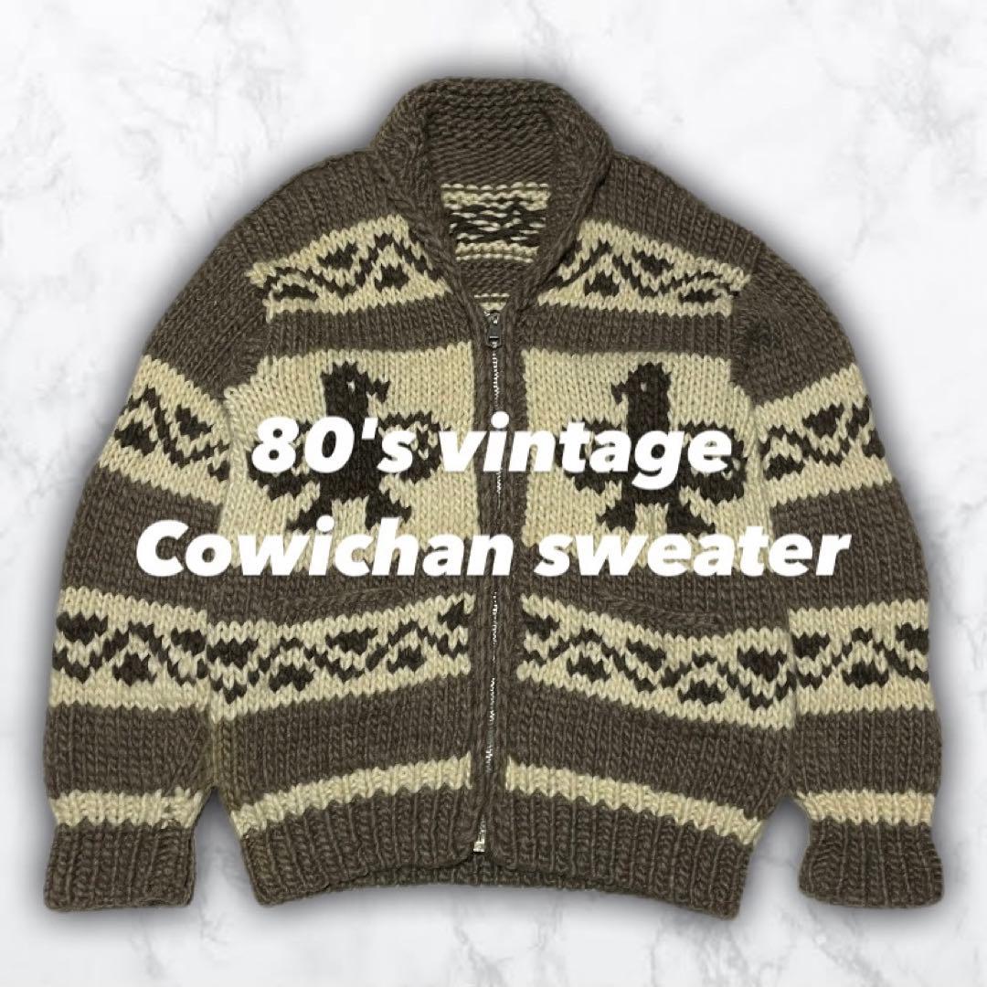 80s】カウチンニット カウチンセーター サンダーバード カナダ - メルカリ