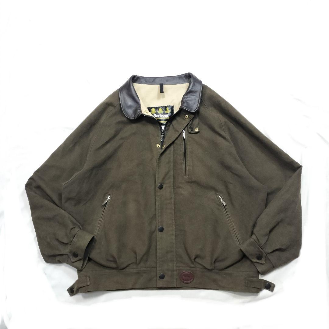 90s BARBOUR moleskin blouson XL オリーブ - メルカリ