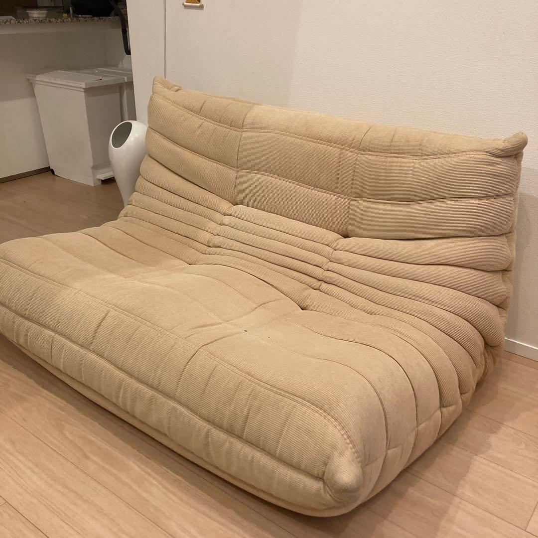 リーンロゼ　トーゴ　2p 2シーター　ベージュligne roset togo