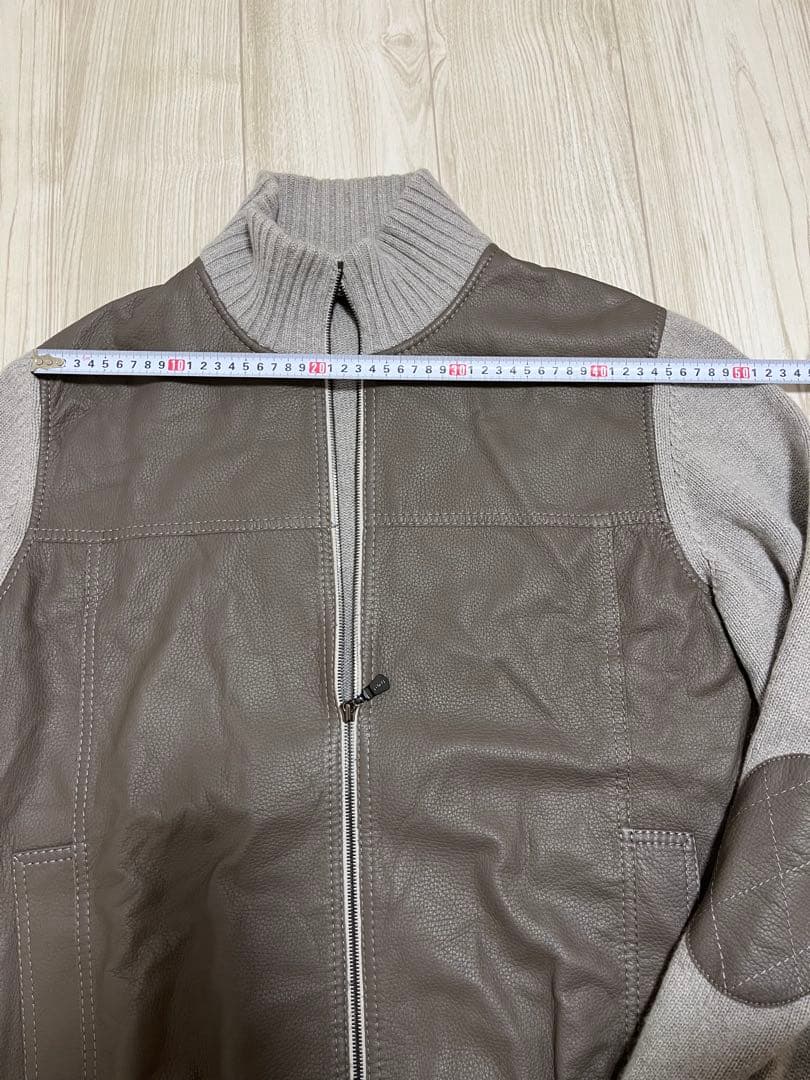 FEDEL ニット革ブルゾン カシミヤイタリア製