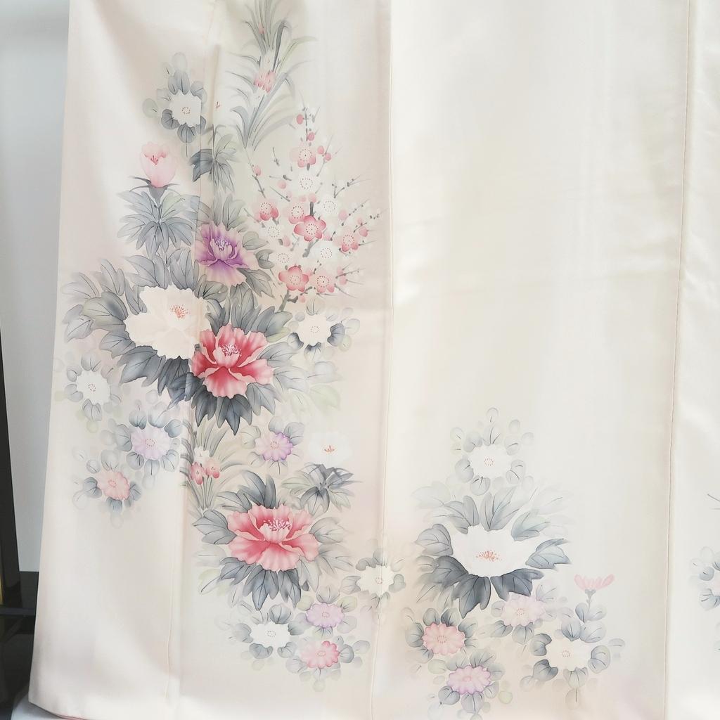 ME161　付下げ　身丈165cm　トールサイズ　牡丹