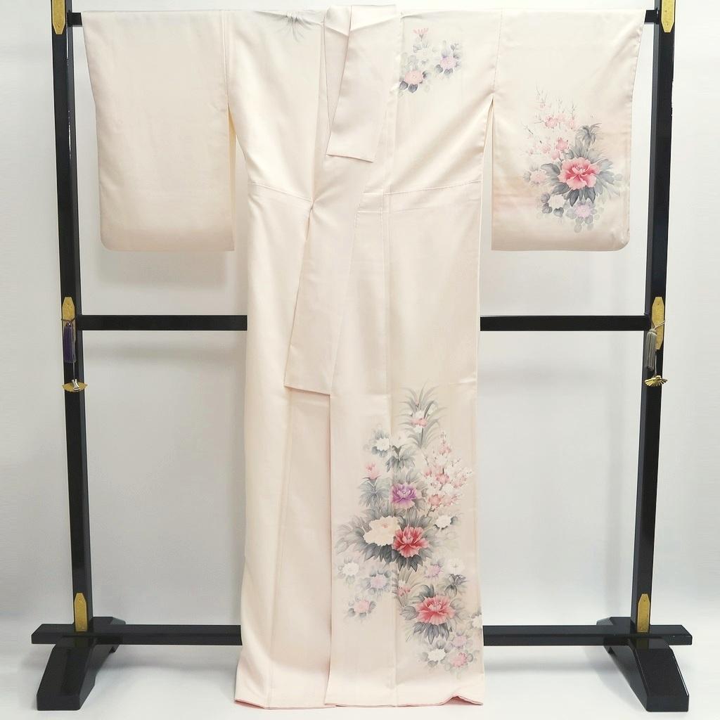 ME161　付下げ　身丈165cm　トールサイズ　牡丹