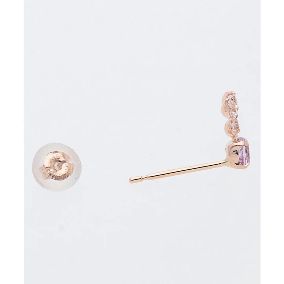 テ*ラ様 TAKE-UP キラキラネコピアス PG ピンクゴールド アメジスト