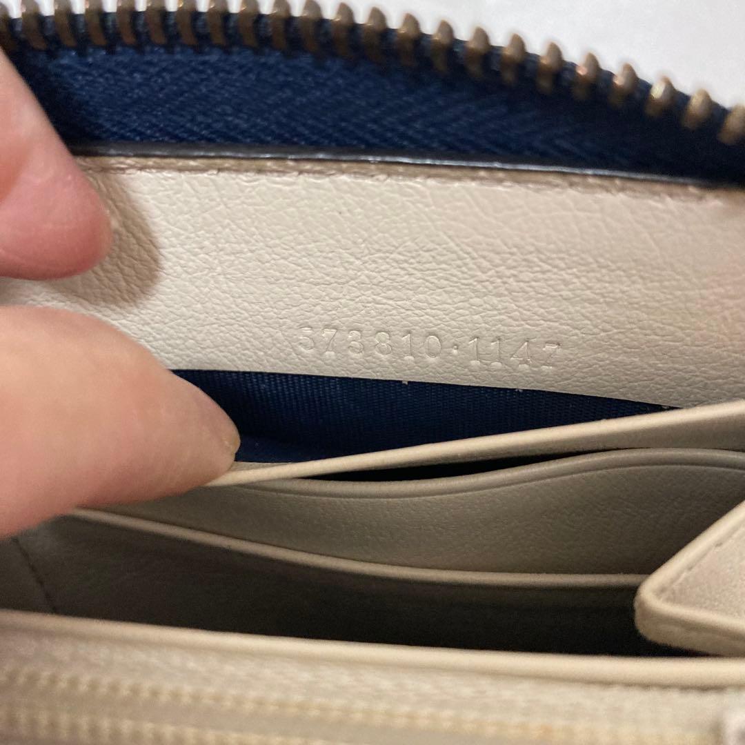 GUCCI レザー　グッチ　GGマーモント　ラウンドファスナー長財布　レザー