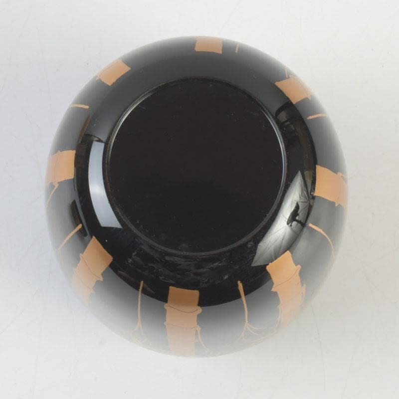 ときの　茶道具　山内幸男　号漆峰　竹林蒔絵　細棗　共布共箱　V　9778