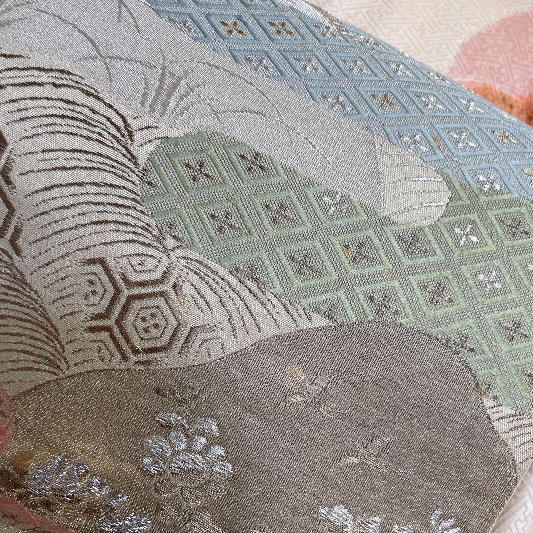 訪問着 フルセット 橘 手刺繍 鹿の子絞り 紗綾形地紋 入学式 卒業式