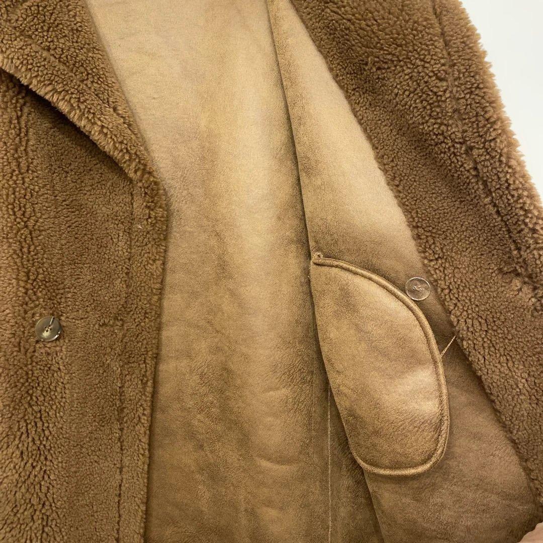 美品SAISON DE PAPILLON ロング ボアコートS