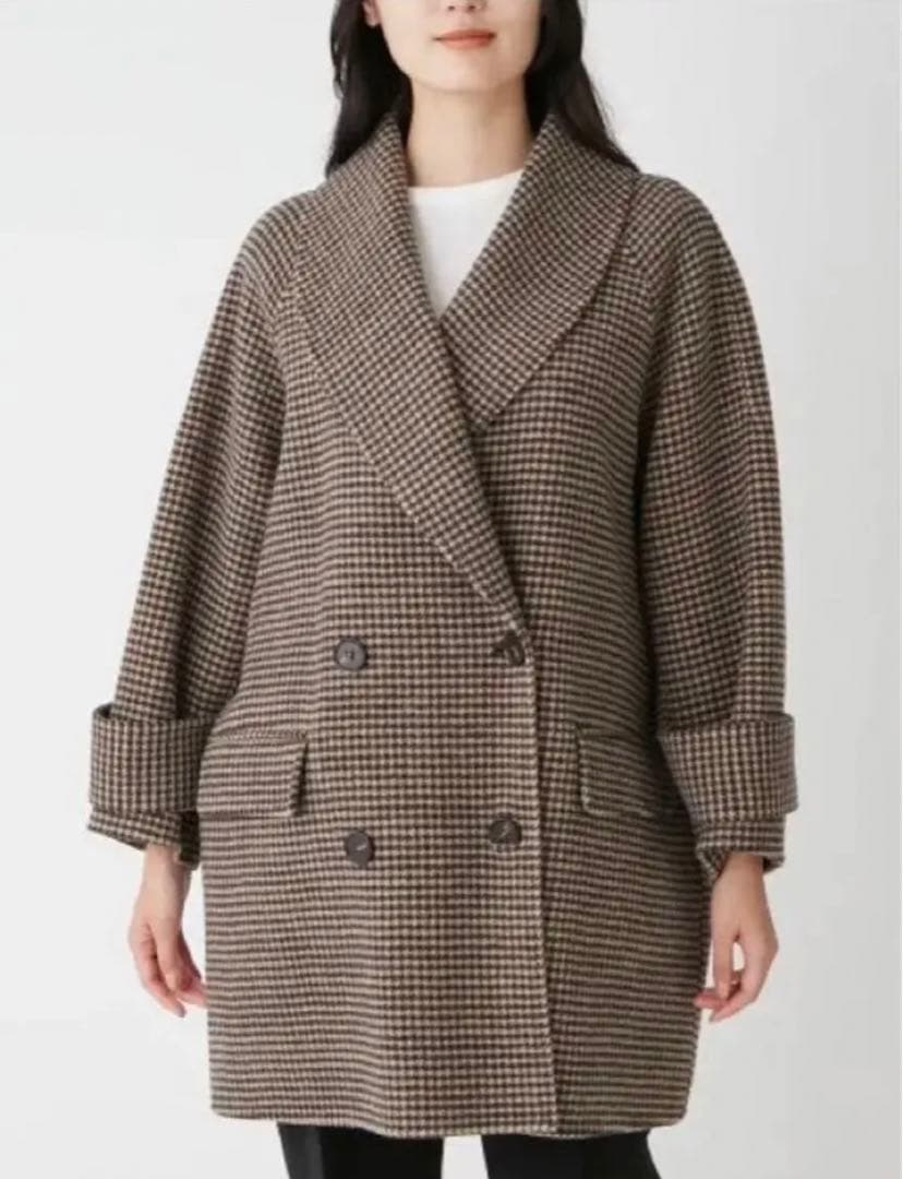 ミラオーウェン 接結ハーフ丈Aラインコート - メルカリ