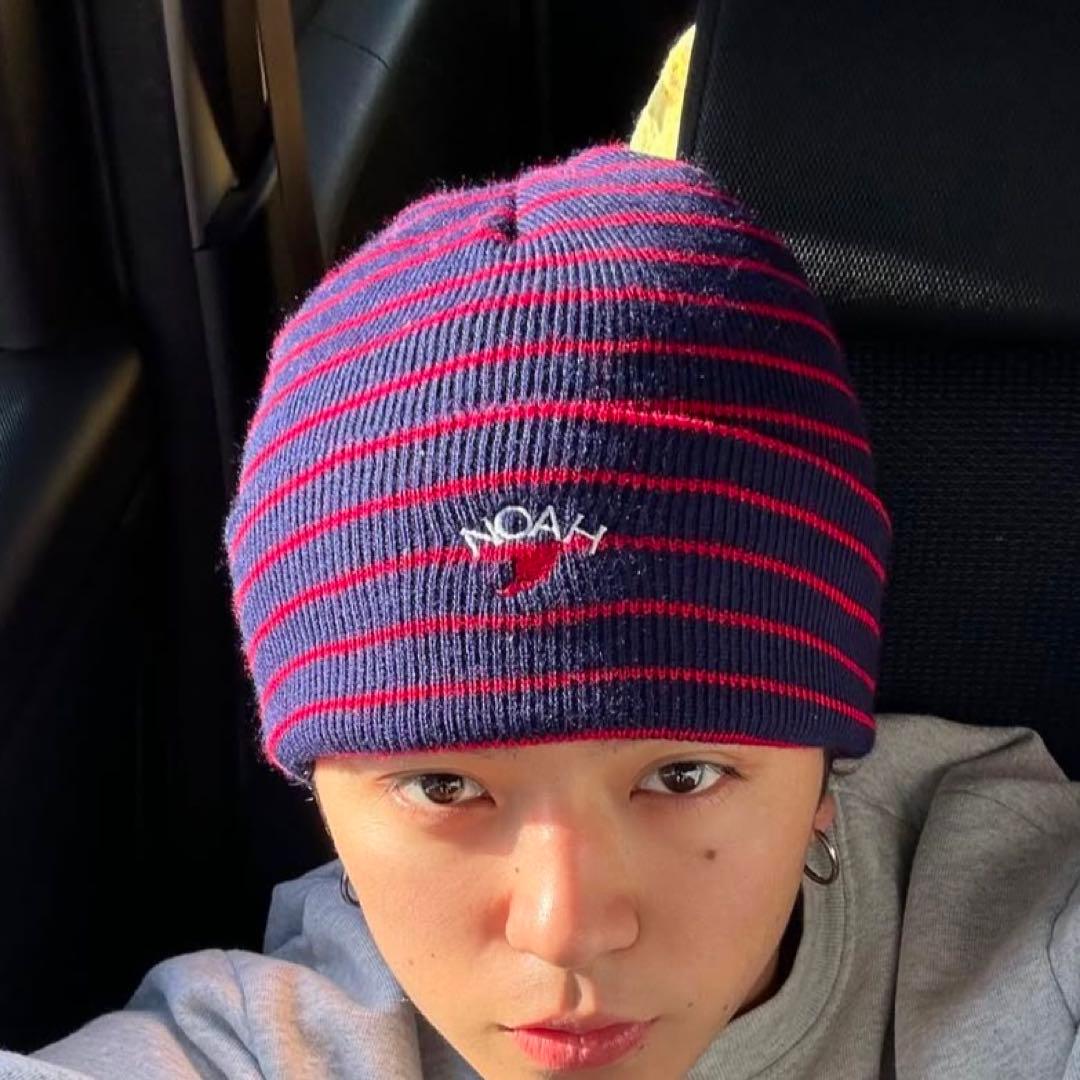 NOAH ストライプ ニット帽 かつきさん着用 - メルカリ