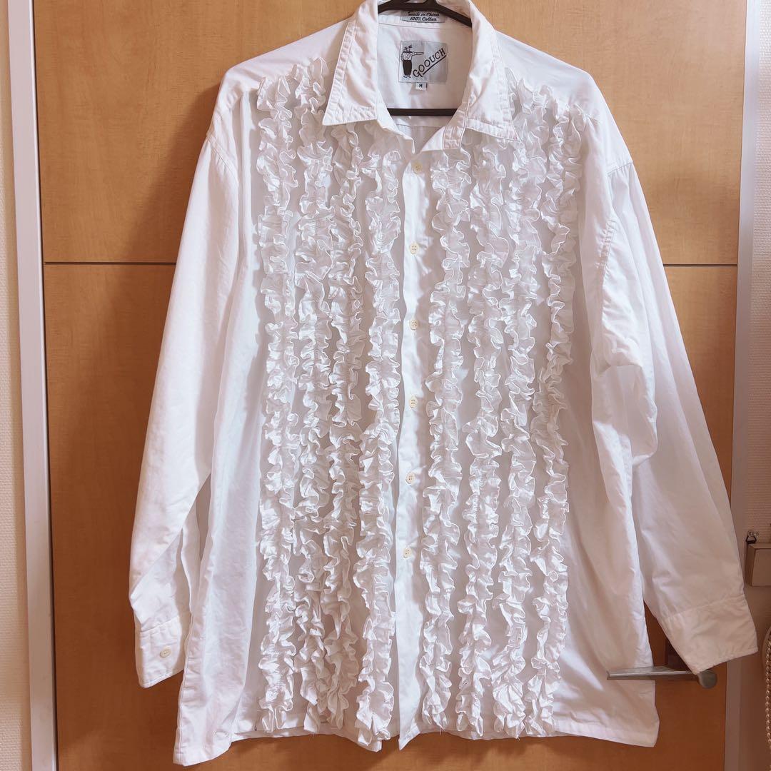 希少ホワイト長袖シャツGOOUCH フリルシャツGoouch 90s Mサイズ - メルカリ