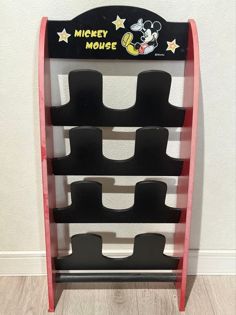 ディズニー ミッキーマウス スリッパラック 木製 希少 レトロ - メルカリ