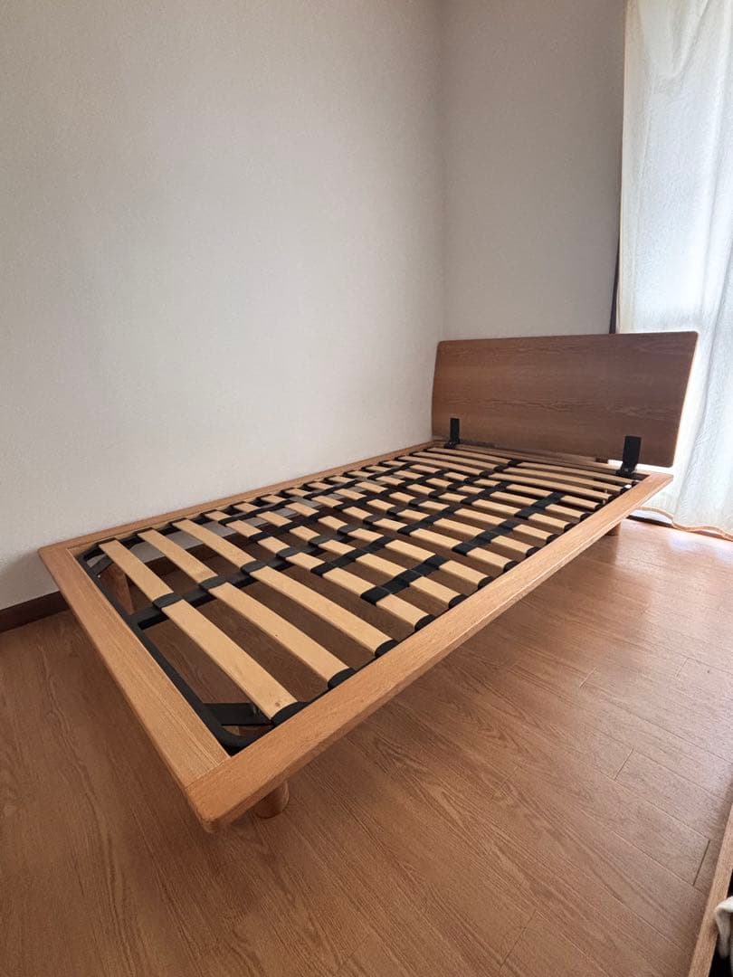 無印セミダブルベッドフレーム ベッド下収納、ヘッドボード付き Amazon｜無印良品 木製ベッドフレーム用ヘッドボード セミダブルサイズ