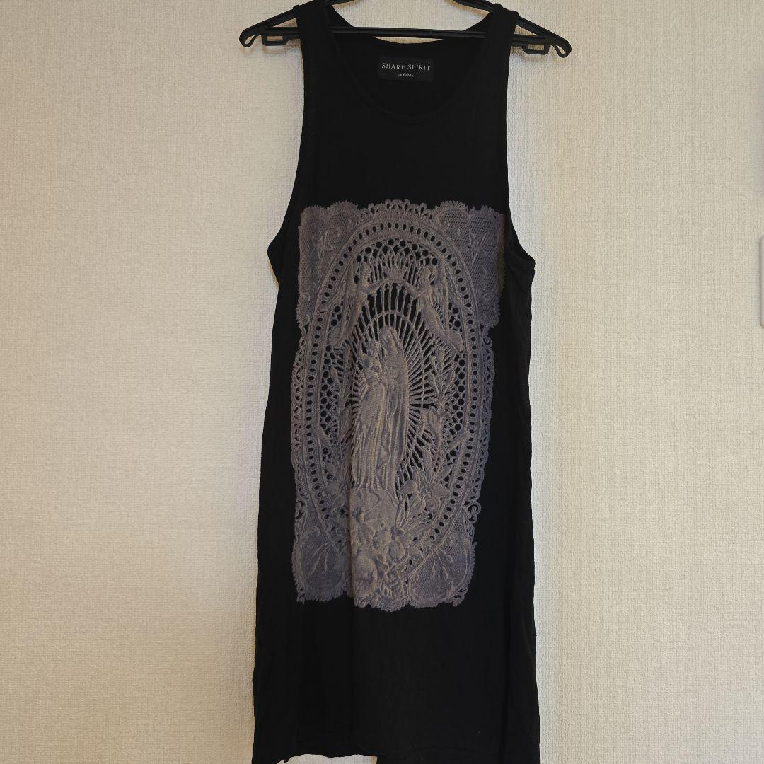 share spiritシェアースピリット 24AWレースマリアタンクトップ黒