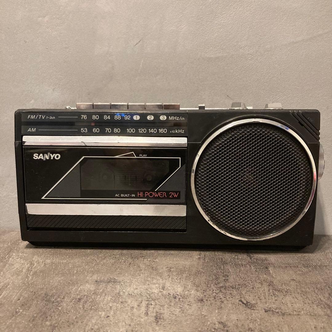 SANYO サンヨー ラジカセ MR-A5(K) 昭和レトロ - メルカリ