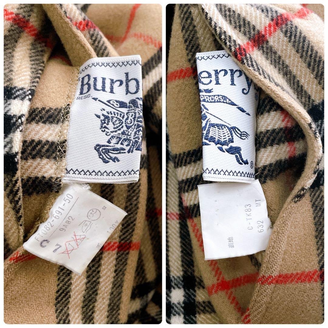 希少✨バーバリー ノバチェック ロングコート リバーシブル ウール