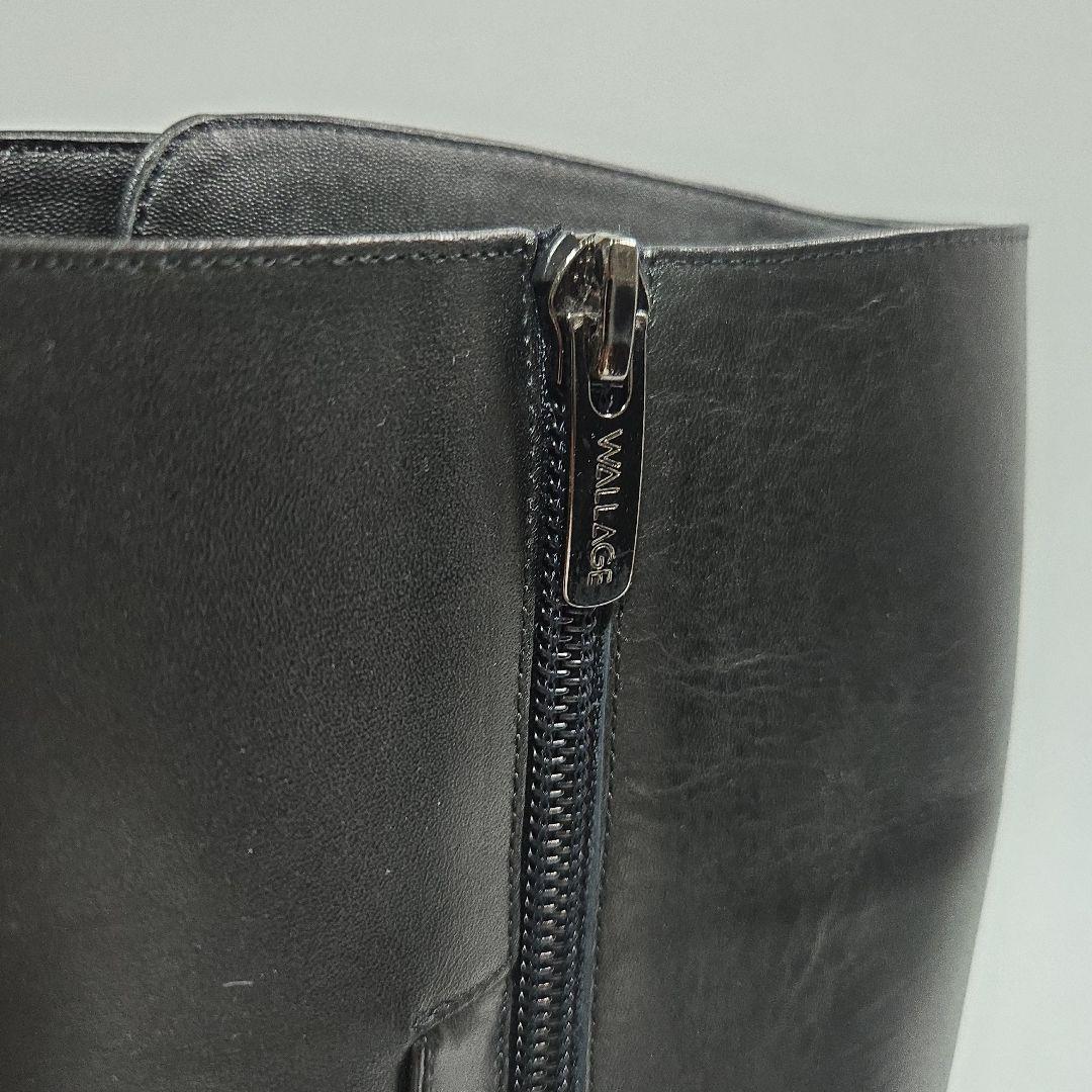 未使用 ASICS WALVAGE　サイドファスナー ロングブーツ 23.5cm