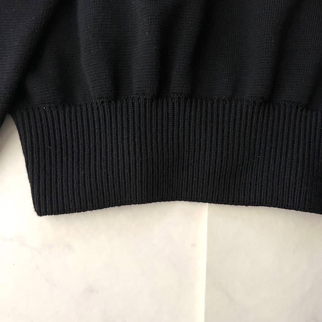 現行品 ヴェルサーチ ニットジャケット パーカー ブラック 黒 44 S〜M相当