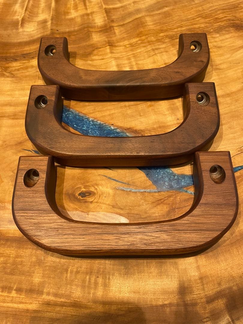 ウォールナット アシストグリップ ハイエース用 Aピラー用3個セット