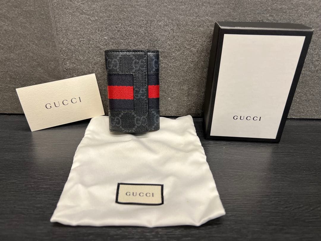 GUCCI キーケース 極美品 極美品✨グッチ キーケース ブラック 黒 - メルカリ