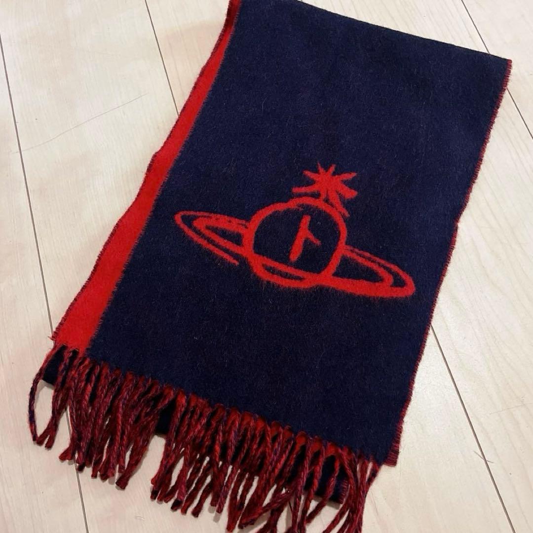 vivienne westwood リバーシブルマフラー　ビッグオーブ