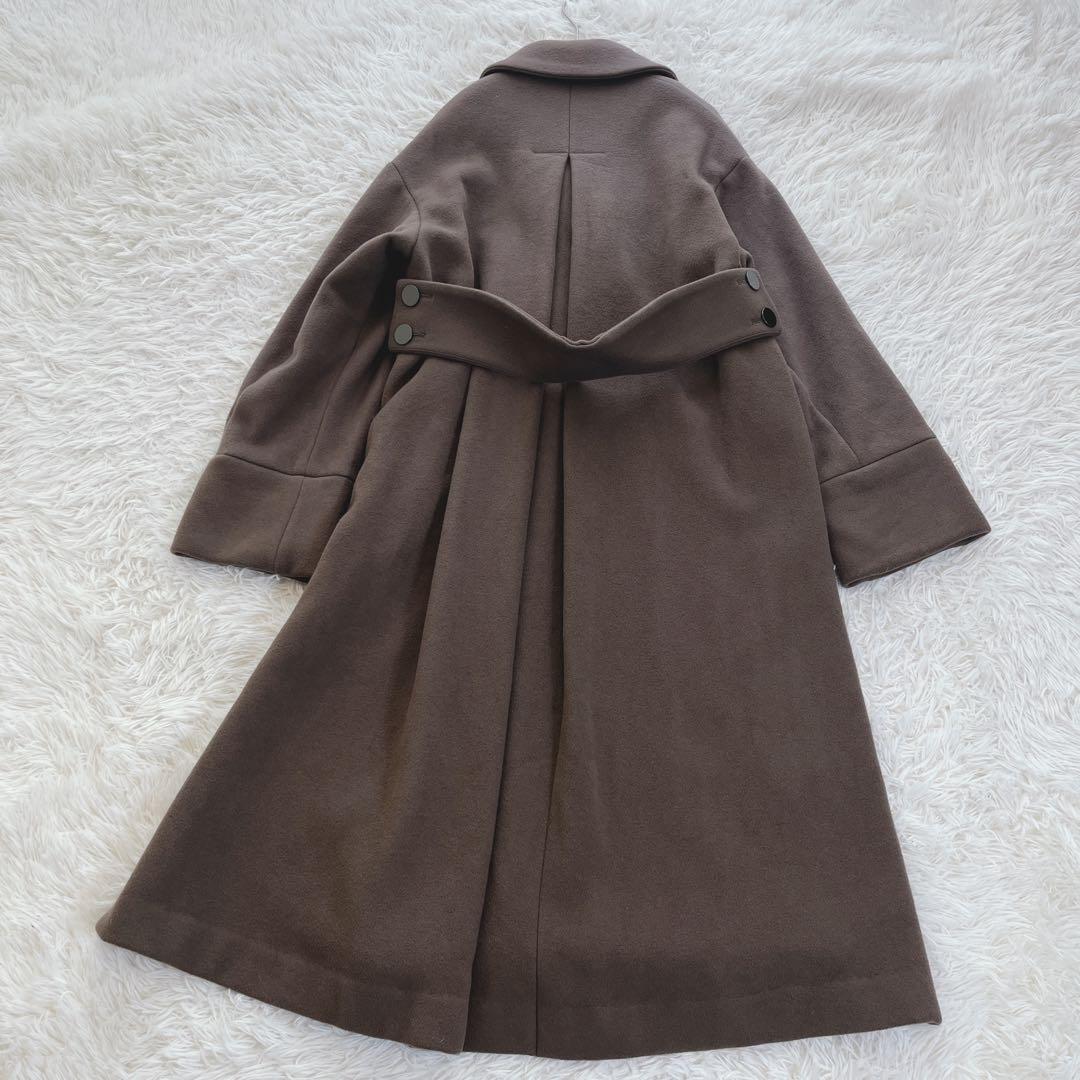 ケイシラハタ ボリュームコート ロング オーバーサイズ バックベルト イタリア