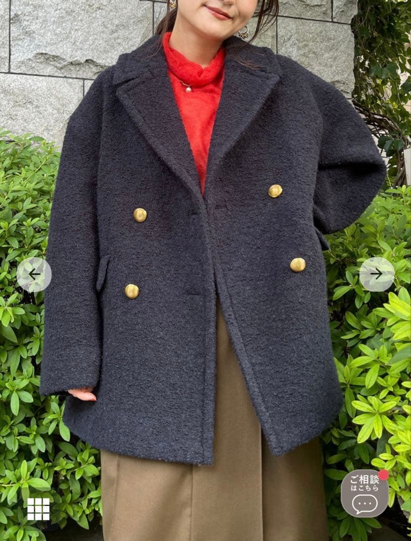 STRATA エアリーループミドルコート ネイビー - メルカリ