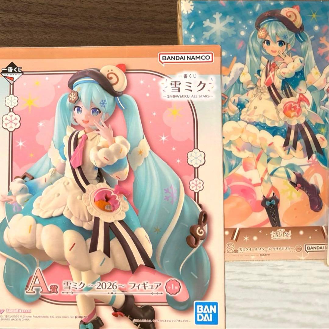 一番くじ 雪ミク 2026 A賞 フィギュア ＋クリアポスター 2026ver. 一番くじ 雪ミク クリアポスター 雪ミク2026｜Yahoo!フリマ（旧PayPay