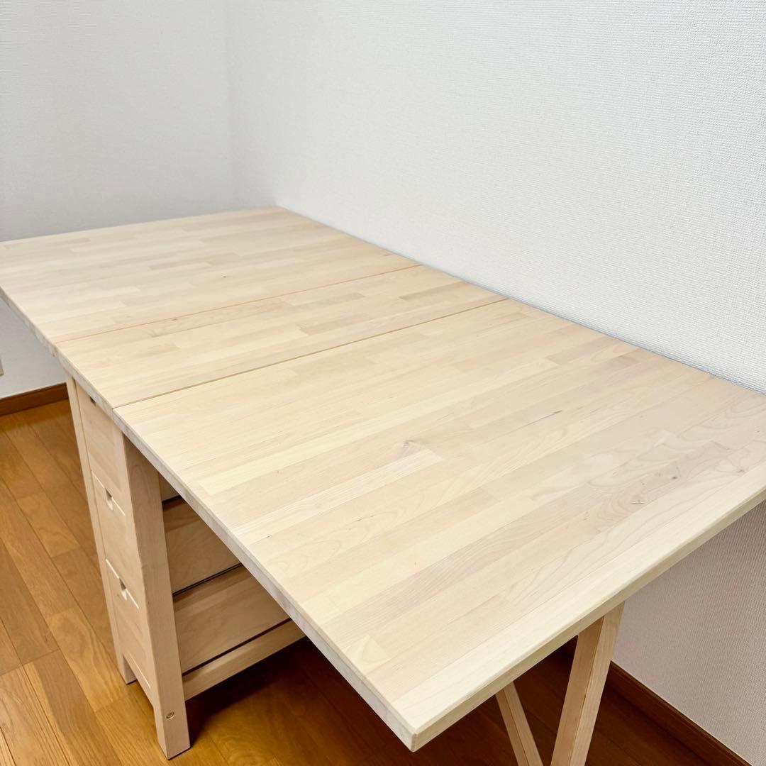 美品】IKEA ノールデン NORDEN ダイニングテーブル バーチ - メルカリ