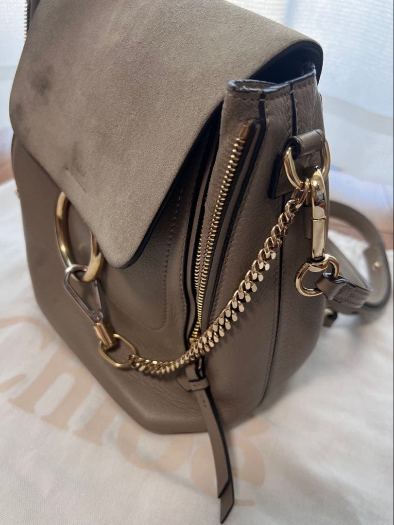 Chloé ベージュ リュック・バックパック 保証証付き - メルカリ