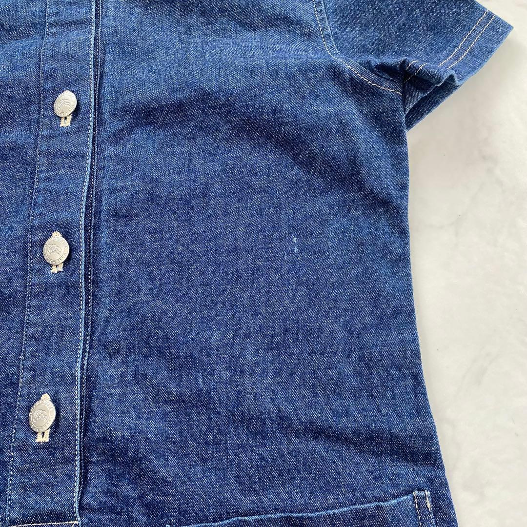 希少☆バーバリーブルーレーベル デニムワンピース 刻印ボタン 38