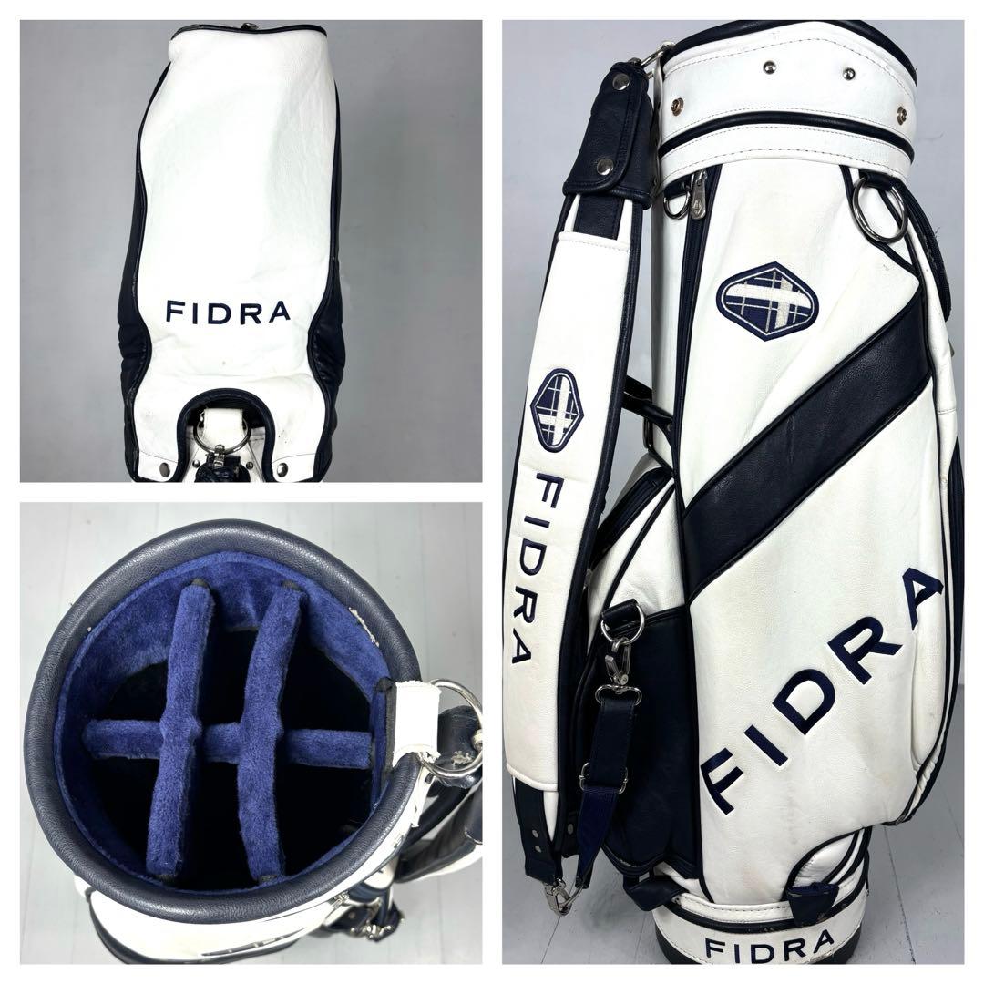 フィドラ FIDRA キャディバッグ ゴルフ ホワイト ネイビー - メルカリ