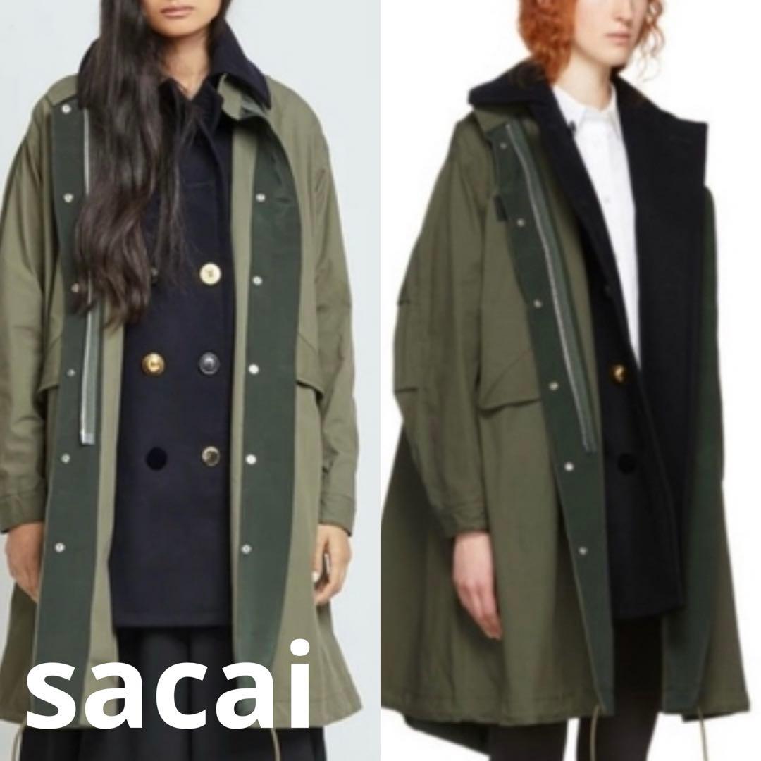 美品希少sacai サカイドッキングモッズコートsize1 - メルカリ