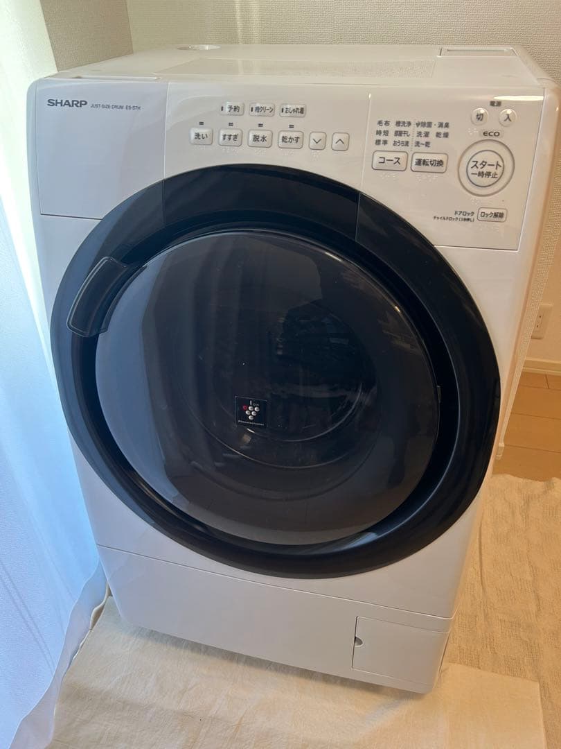 SHARP ES-S7H-WR 2023年製 2023/12/15購入 Amazon | シャープ ドラム式 洗濯乾燥機 洗濯7kg 乾燥3.5kg 幅59.8cm