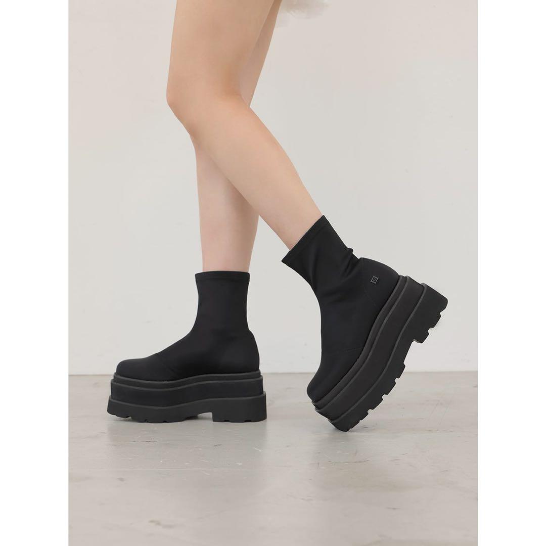 darich ウルトラストレッチフラットショートブーツ