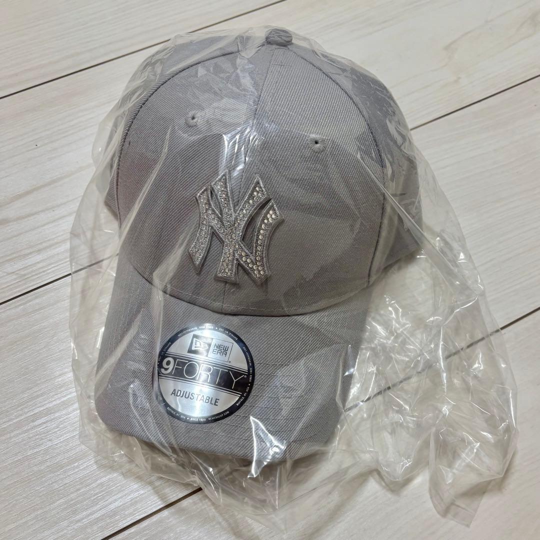 NEWERA 9FORTY Rhinestone ヤンキース グレー 9FORTY Rhinestone ラインストーン ニューヨーク・ヤンキース グレー