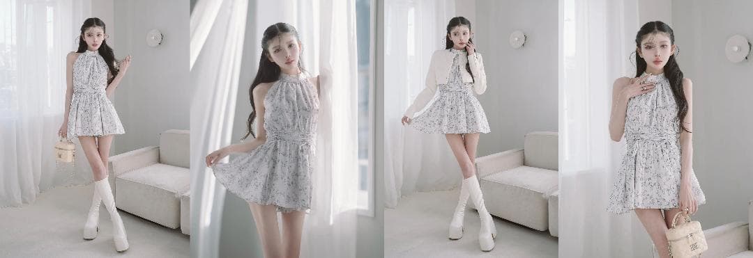 ダーリッチ darich アメスリギャザーフレアミニワンピース BLK FREE