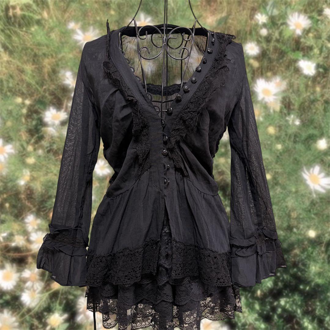 カーディガン ダークコア フェアリーグランジ y2k 平成ギャル コケット