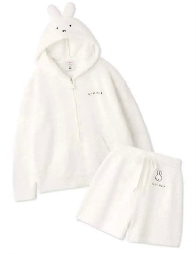 Dick Bruna ベビモコパーカー&ショートパンツセット　ホワイト