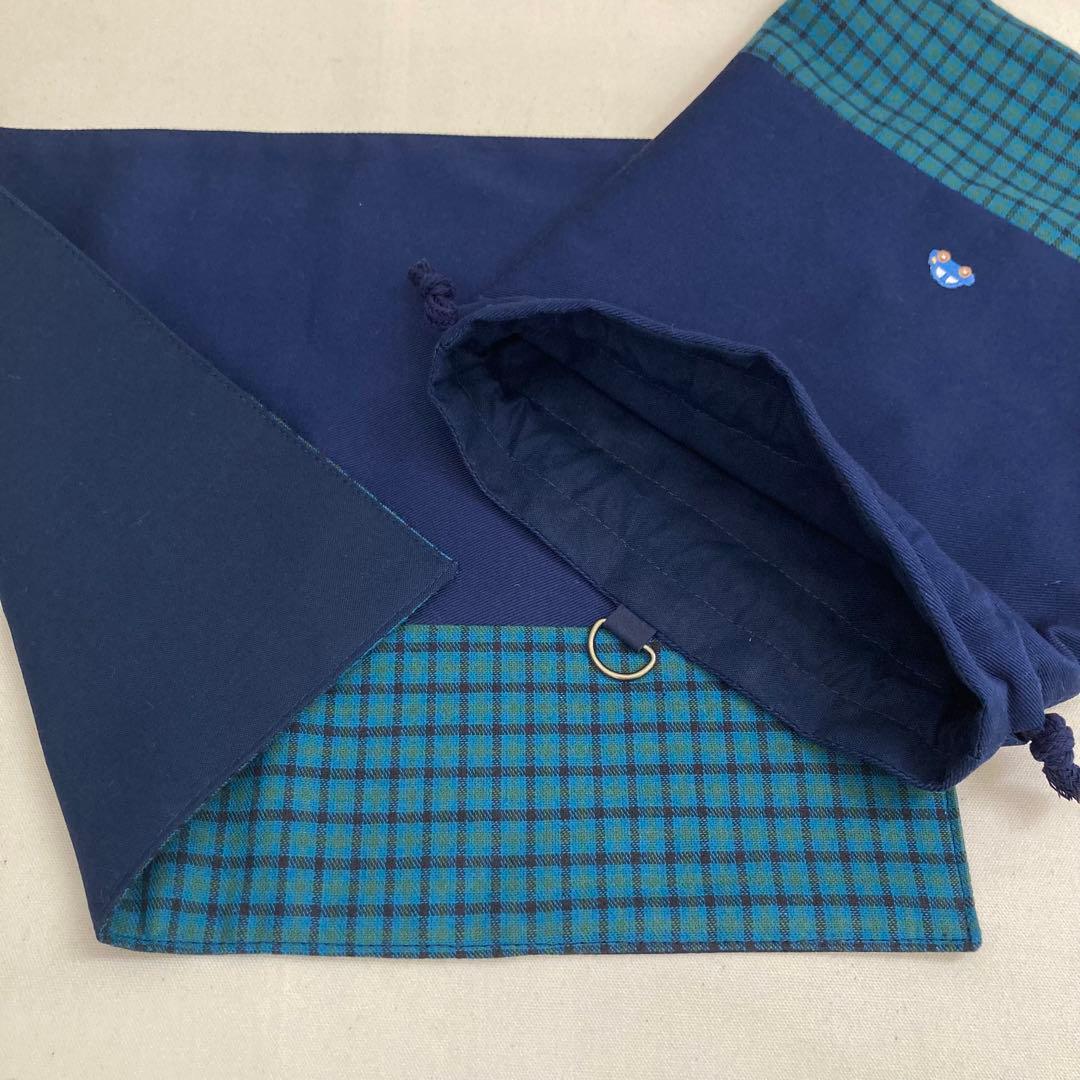 受注【現品限り】《ファミリアワッペン使用》通園通学グッズ　5点セット　クローバー