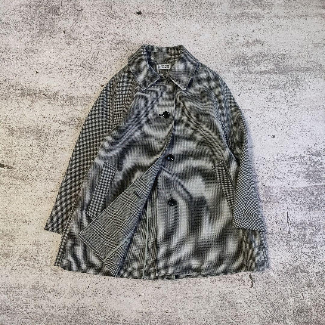 24AW LA MARINE FRANCAISE ウール混 リバーチェックコート LA MARINE FRANCAISE（マリン フランセーズ）の「リバーチェックステン