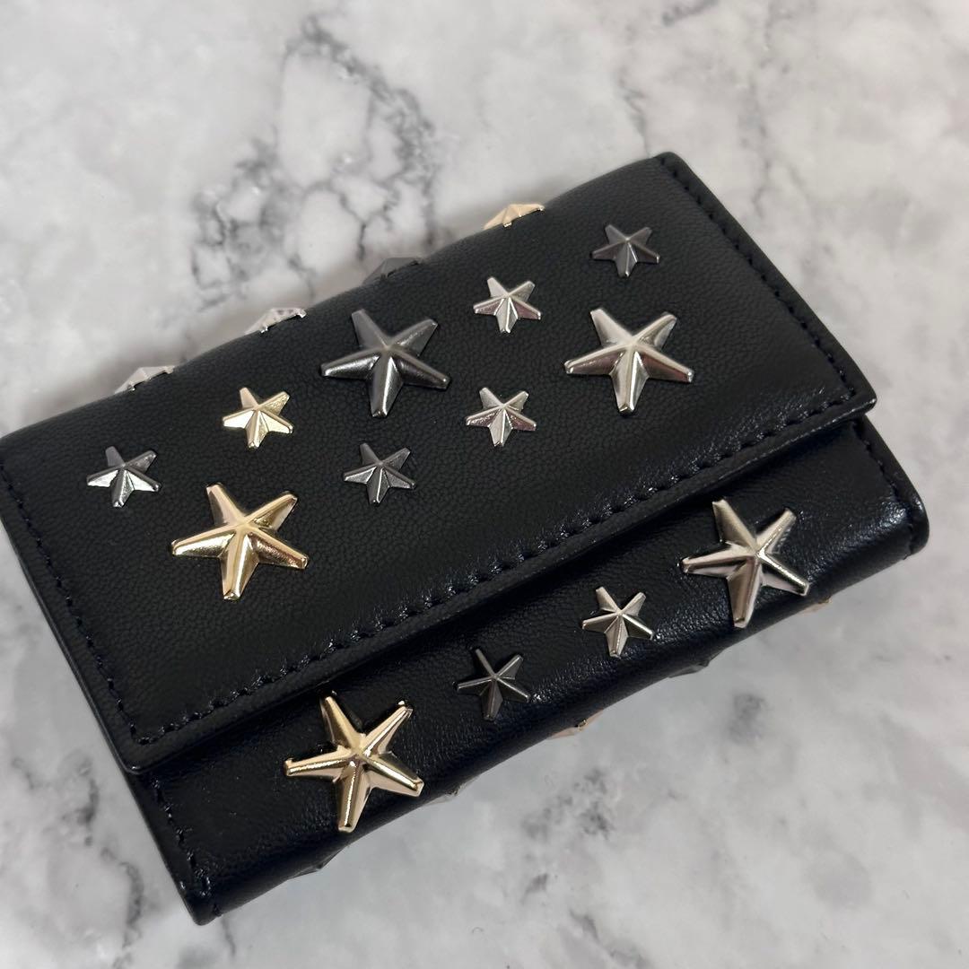 新品】ジミーチュウ ネプチューン スタースタッズ キーケース ブラック