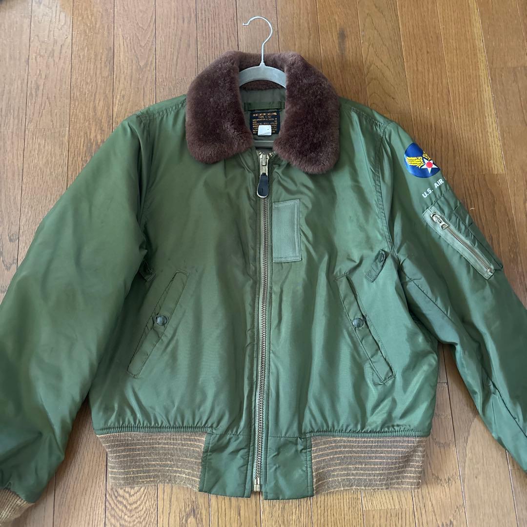 90's MADE IN USA SPIEWAK B-15C フライトジャケット USA製 I.SPIEWAK & SONS B-15C フライトジャケット ネイビー 表記(42