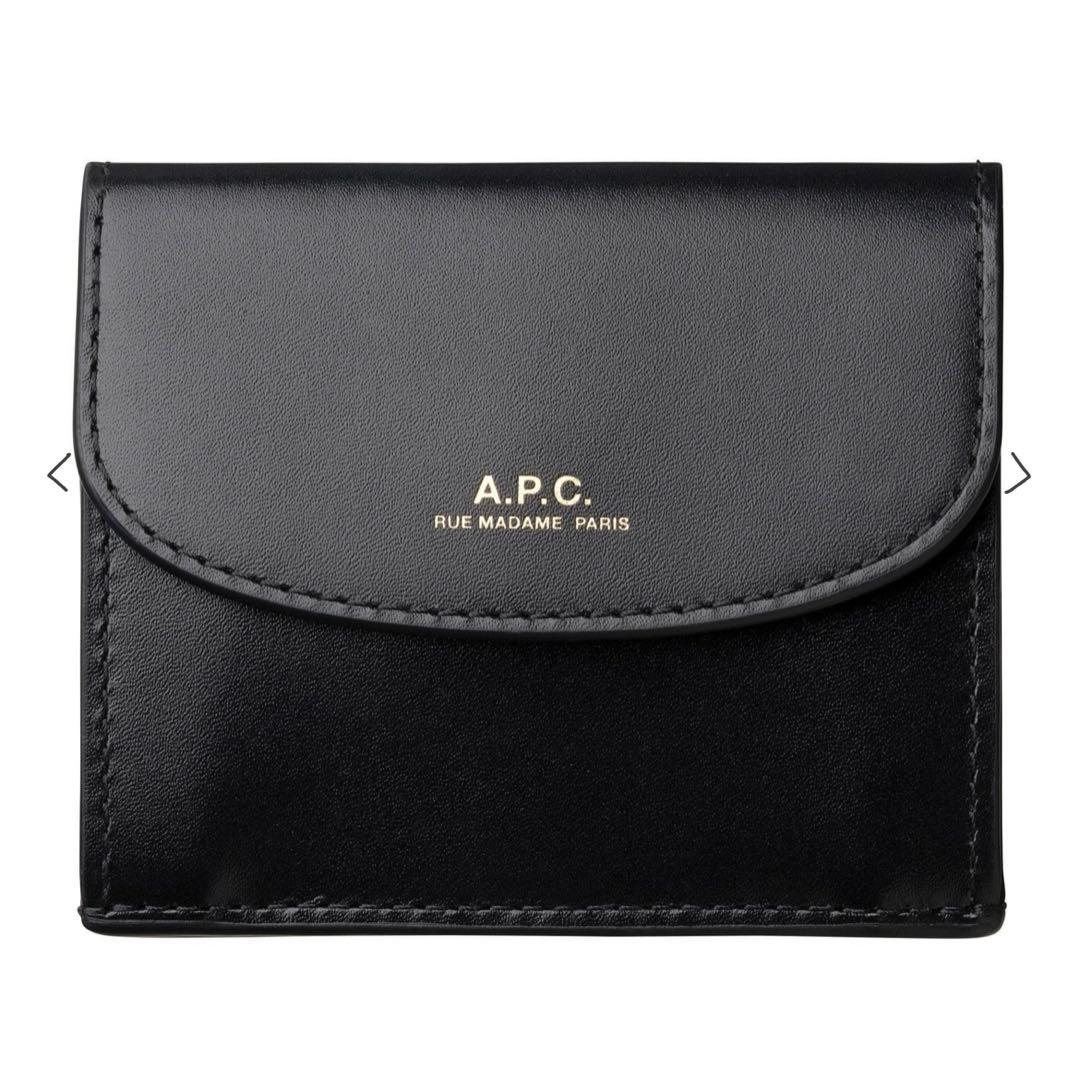 新品タグ付き】A.P.C. ブラック 三つ折り財布Geneve trifold - メルカリ