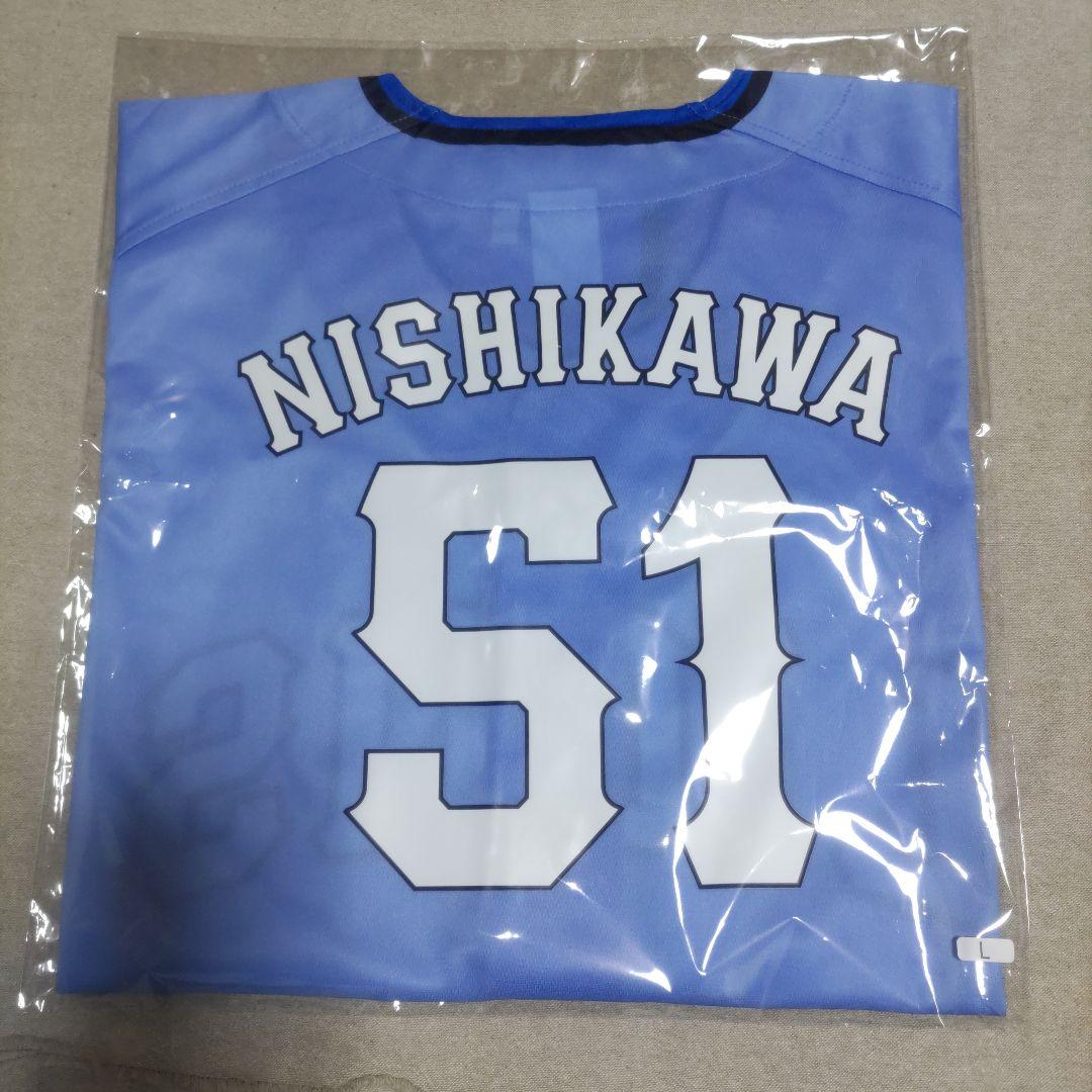 西武ライオンズ.西川愛也.ユニフォーム(サマーブルー.Lサイズ). - メルカリ