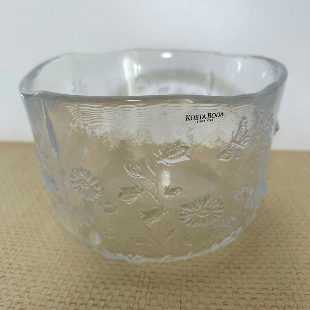 値下げしました）北欧ガラスKosta Boda/コスタボダ ボウル鉢ボタニカル