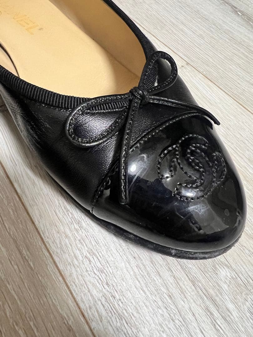 CHANEL バレエシューズ　ブラック　37ハーフ