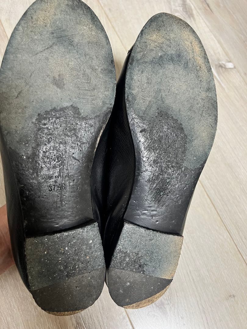 CHANEL バレエシューズ　ブラック　37ハーフ
