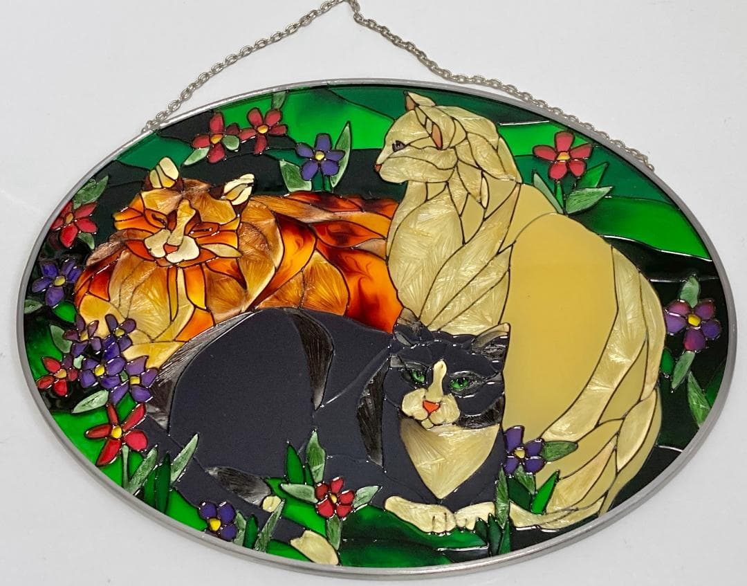 ティファニー キャット ジョン・ベーカー ステンドグラス サン